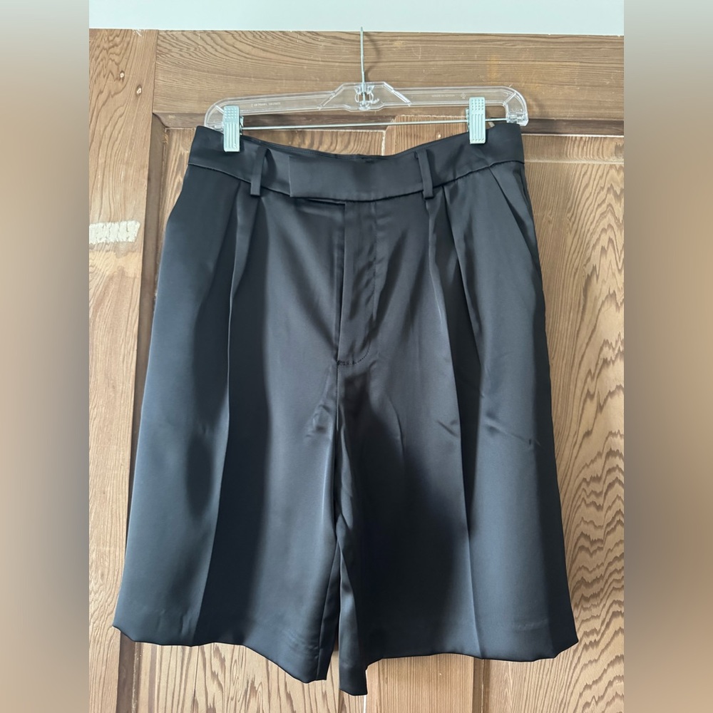 Banana Republic satin Bermuda shorts, high waisted